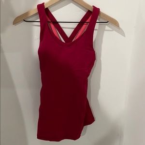 Multi color cross back Lululemon tank